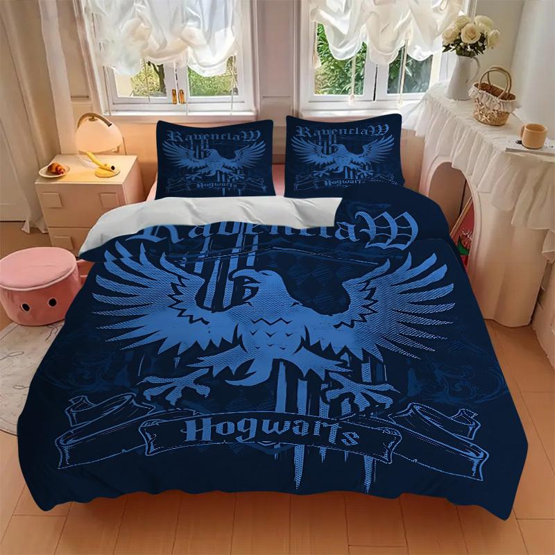 3pcs Ravenclaw Crest Bedding Set. Soft and Comfortable with No Core Included (1x Duvet Cover + 2x Pillow Covers) Yy251010203