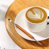 1 st Latte art-penna Kaffespets Snidad och Monterad Artefakt Solid Träkrokspets Mjölkskum Rostfritt Stål Ritning