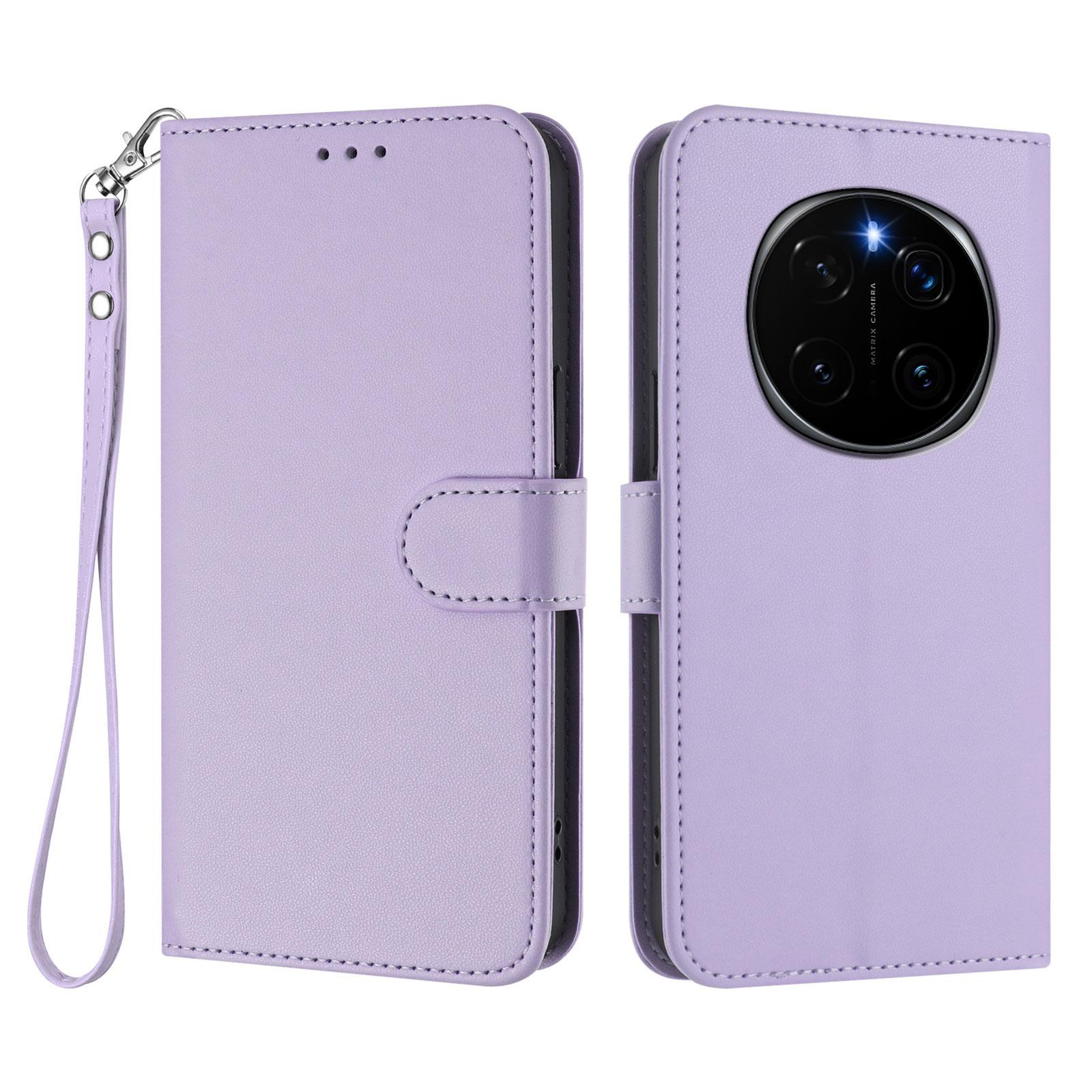 

For Honor Magic7 Pro 5G Leather Case Wallet Stand Phone Cover with Wrist Strap H