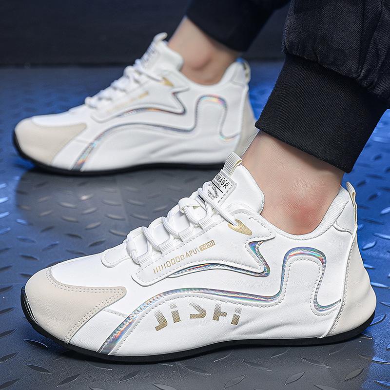 

Осень 2024 года, новые сетчатые мужские кроссовки, дышащие мужские и спортивные модные повседневные туфли, корейская версия модных кроссовок 43 белый