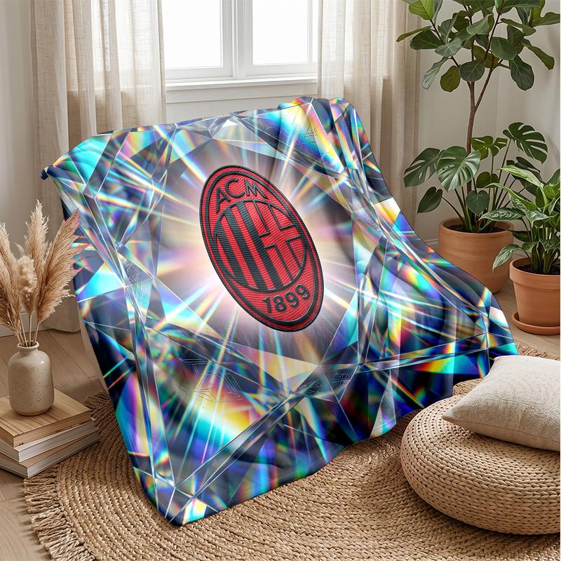 AC Milan Theme blanket Soft Flannel Blanket Plush Throw Blanket Cozy Sofa Bed Blanket for Home Decor