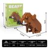 Fierce Beasts Building Block Model: Lion, Tiger, Black Panther, Gorilla - Educational Toy Gift