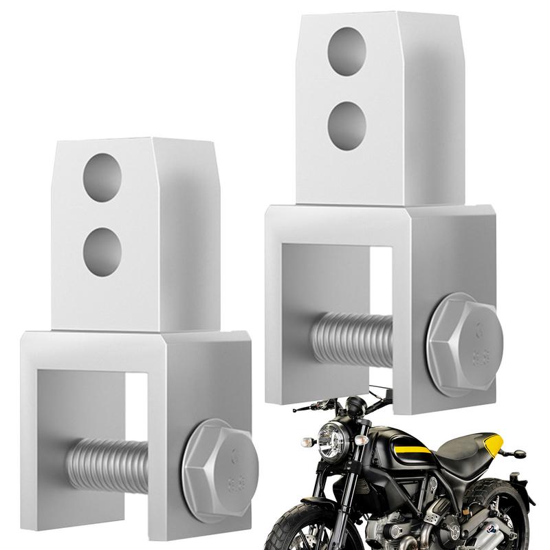 Motorrad Hinterradstoßdämpferverlängerung 2 Stück Motorrad Vorderradstoßdämpfererhöhung mit Schraube Vorderradstoßdämpfererhöhung Höhenverlängerung Dämpfer Metall