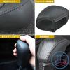 Mellbo Shift Knob Cover for New RAV4 XA50 Carbon No Hand Stitching Simply Cover Series, Leather, Stain-Resistant, Dress-Up, Black/Red, Required,