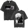 Vintage Washed Anime Tokyo Ghoul Spider Lily T Shirt Manga Cool Ken Kaneki Eyes Tshirts  Gothic Short Sleeve T Shirts