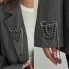  Metal Tassel Brooch Personality Versatile Pin Corsage Detachable Brooch Clothing Accessories For Women Jewelry Gifts