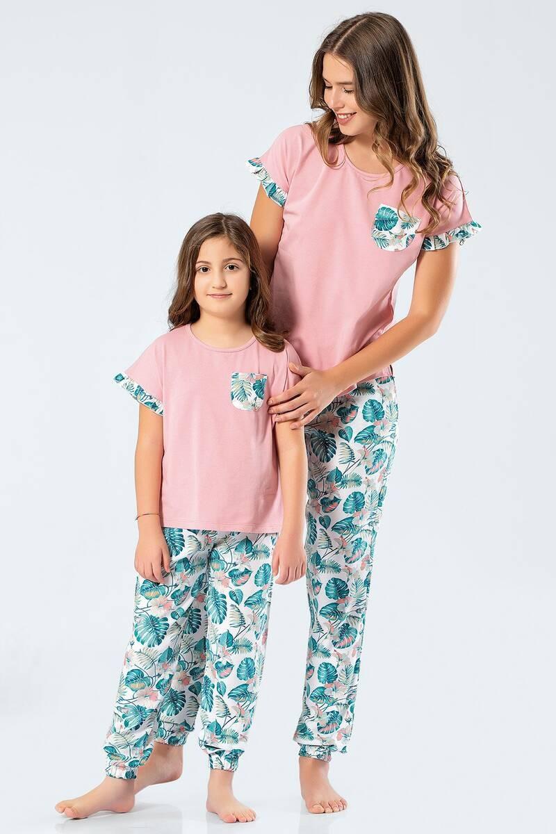 

Türen Женская тканая пижама с короткими рукавами и листьями