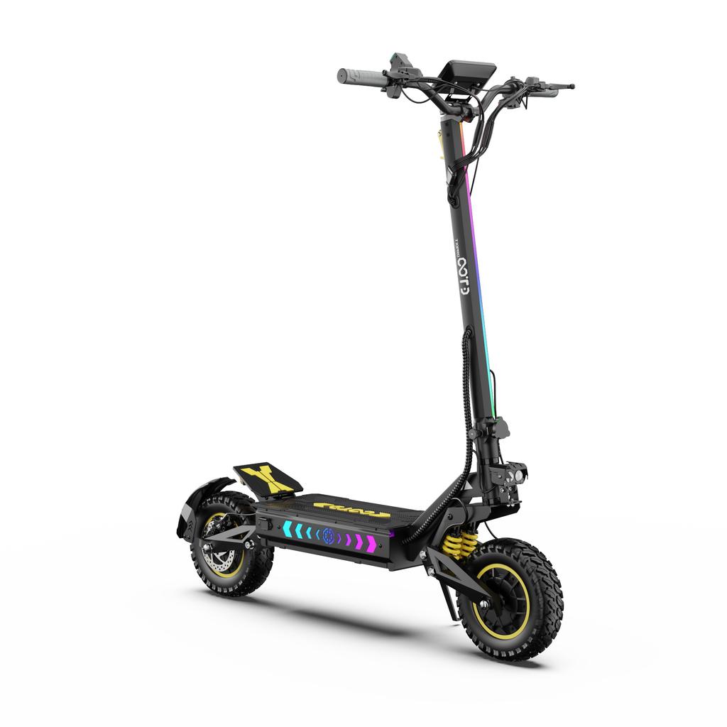 OOTD T10 Pro Elektrická koloběžka 2600W Duální výkon motoru 52V23.4AH Velká městská elektrická koloběžka LED sada Pro 11palcovou přenosnou e-koloběžku