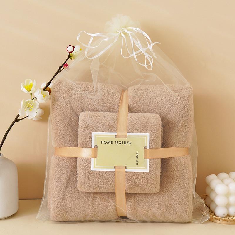 Juego de Toallas de Baño Suaves de Coral Fleece Oversize Secado Rápido Toalla de Ducha Accesorios de Baño Ideales