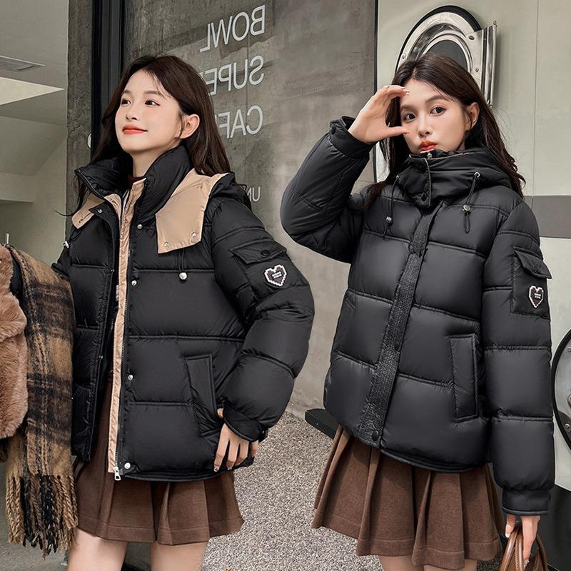 Sports style new color matching cotton-padded clothes women's winter short bread clothes small people wear thickened cotton-padded jackets