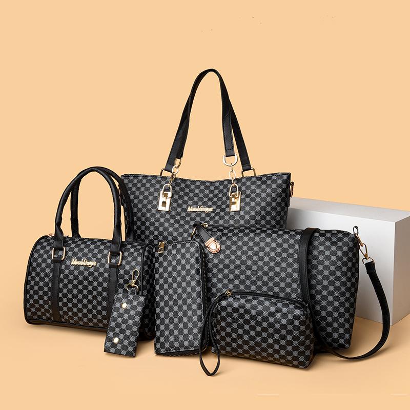 Women's bag new trendy child and mother bag six-piece fashion printing versatile shoulder messenger bag small handbag