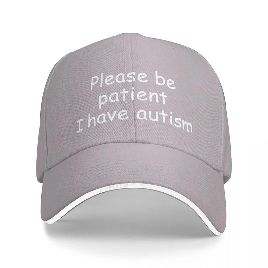 Please Be Patient I Have Autism Cap Baseball Cap Hat Outdoor Fish Women Printed Czapka Bonnet Spring Casual