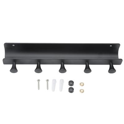 U Shaped Household Bathroom Wall Mounted Hook Aluminum Towel Clothes Storage Hanging 5 Hooks Rack