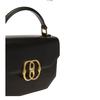 Bally Emblem Gold Logo Hardware Flap Leather Mini Square Handbag Women Handbags Black 6304008