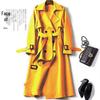 Women's Petite Mid-Length Trench Coat, 2026 Korean Version, Popular British Style, Spring/Autumn Over-the-Knee Outerwear