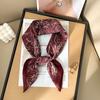 Retro Old Money Stil Rotes Paisley Cashewnuss-Imitationsseiden-Schal Quadratischer Schal Frühling und Sommer Neuer Halsschal Damen-Schal