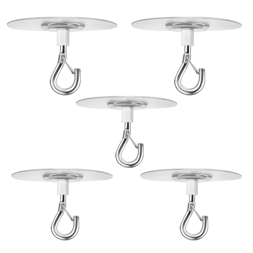 10/5/2pcs Stick Ceiling Hooks Heavy Duty Self-Adhesive Water Resistant Hooks For Ceiling Multifunctional Hooks For Balloons Wind Chimes