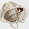 Star Pattern Curling Drawstring Beanies For Women Autumn And Winter Warm Ear Protection Versatile Retro Knitted Pullover Hats