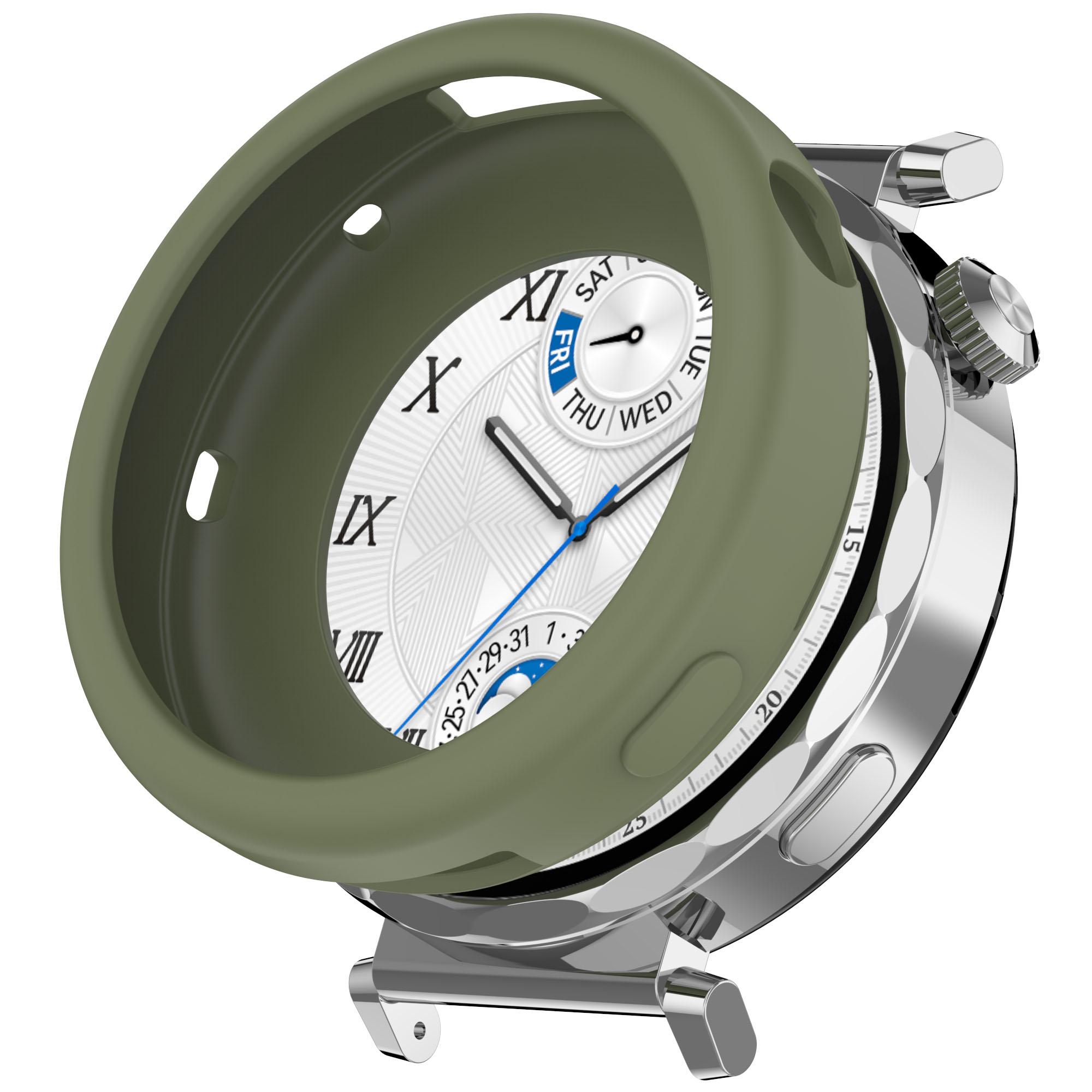 

For Huawei Watch GT 5 Pro 42mm Watch Case Soft Silicone Hollow Watch Frame Cover J