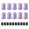 Uxcell 6mm Potentiometer DJ Speaker Control for Electronic Drums 10-Pack D-Shaft Knobs, Rubber, 180-Degree Rotation, Knobs, Knobs, (Purple/White)