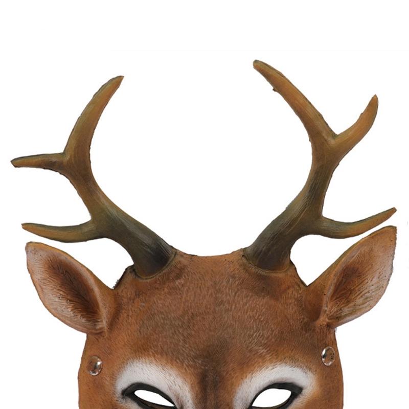 Halloween Christmas Deer Dress Up Party Props Mask Halloween Carnival Party Bar Nightclub Costume Half Face Cosplay