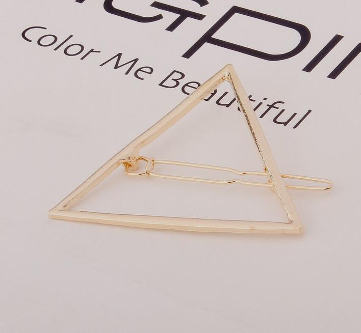 Big Card Exaggerated Girl Triangle Moon Hairpin Clip Hair Accessories Jewelry Hair Clips Geometric Shape Side Clip Headwear