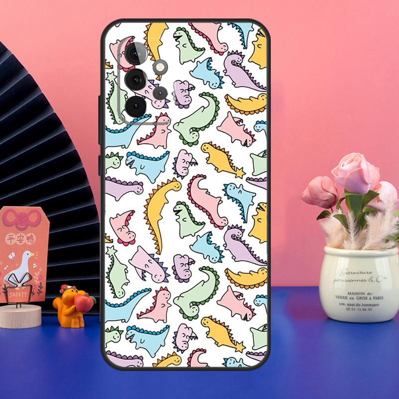 Cute Dino Dinosaur Case For Samsung Galaxy A54 A34 A24 A14 A73 A53 A33 A23 A13 A52 A32 A22 A12 A51 A71 Cover