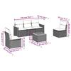 VidaXL Garden Lounge Set with Cushions 6 Pcs, Patio Sofas, Patio Furniture Set, Outdoor Furniture, Black 3258254