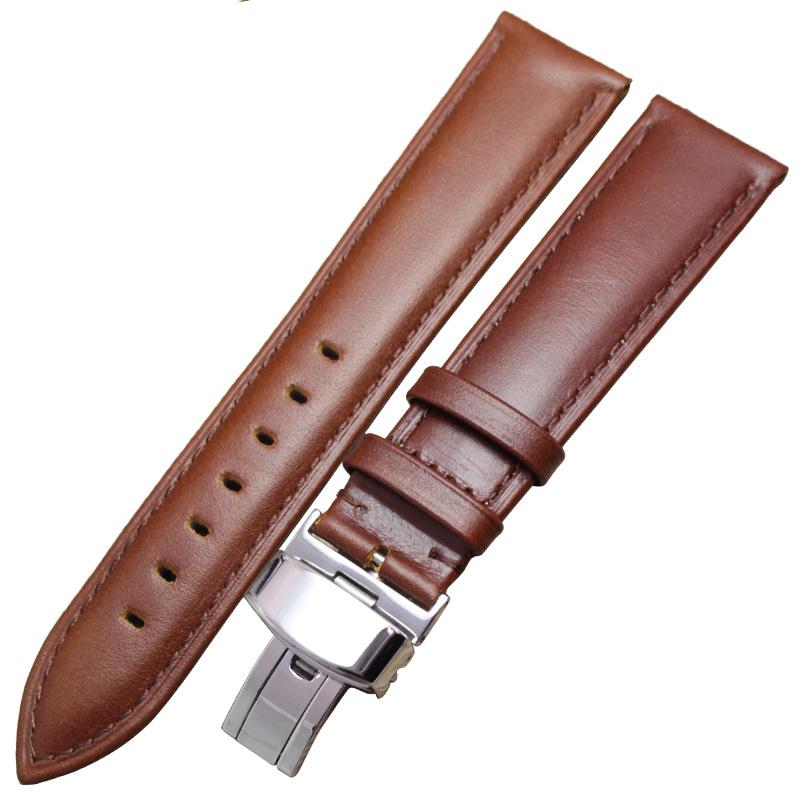 

Ремешок для часов 18 мм - 24 мм из натуральной кожи, ремешок для часов, коричневый, черный, высококачественные ремешки для часов, браслет, застежка, аксессуары 21mm
