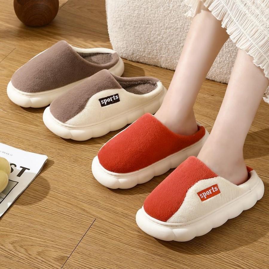 Winter Warm Fur Slippers Men Women Couples House Non Slip Soft Shoes Comfort Flat Heel Home Indoor Bedroom Plush Slippers