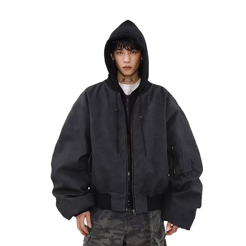 Men's 2025 Autumn Retro Cropped Jacket - High-End, Clean Fit, Streetwear Style