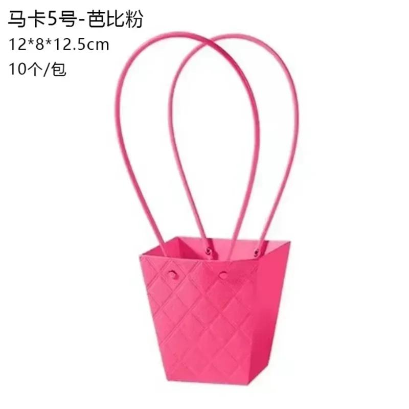 Flowers Basket Boxes Gift DIY Packaging Materials Wedding Favors 10pcs Flower Tote Bags Kraft Paper Bouquet Floral Arrangement