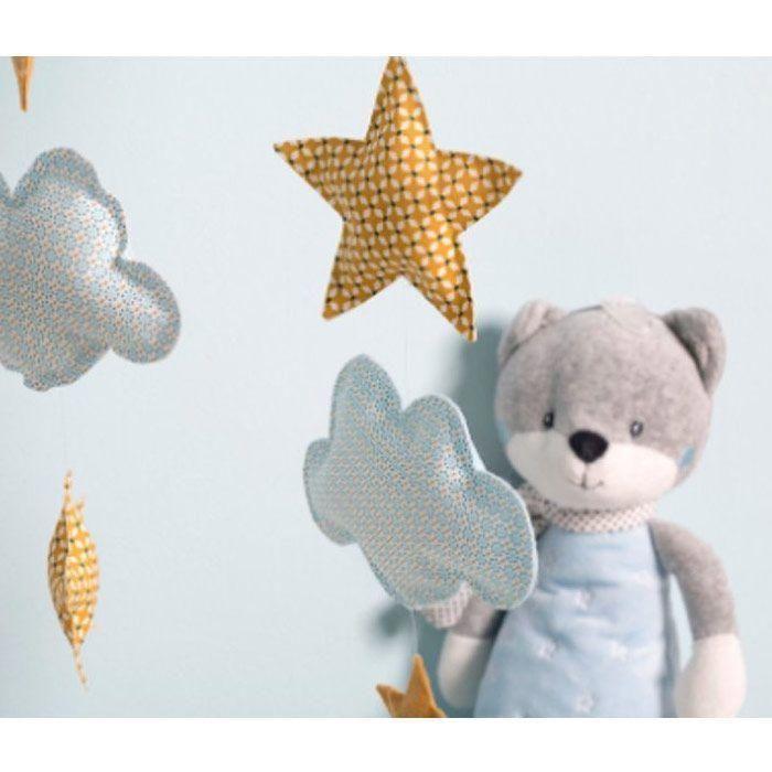 Crafty Cotton Fabric Coupon - Blue Circles - White Background - 45 X 55 Cm - ARTEMIO