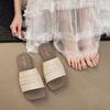 Flat heel one-word drag fashionable outer wear new summer versatile seaside casual cool slippers
