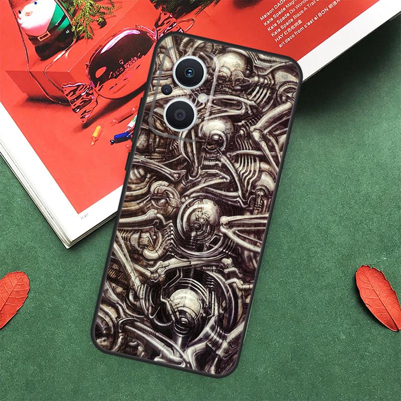 Hr Giger Li II Cover For OPPO Reno 5Z 4Z 2Z 8T 4 5 6 8 7 Lite 10 Pro OPPO Find X6 Pro X2 X3 X5 Lite Case