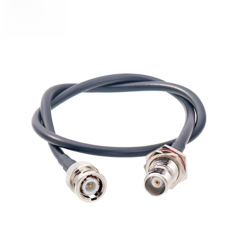 BNC Male To TNC Female Connector RF Coaxial Cable Connection 0-4GHz 50 Ohm Impedance RG58 Double Shielded Extension Adapter