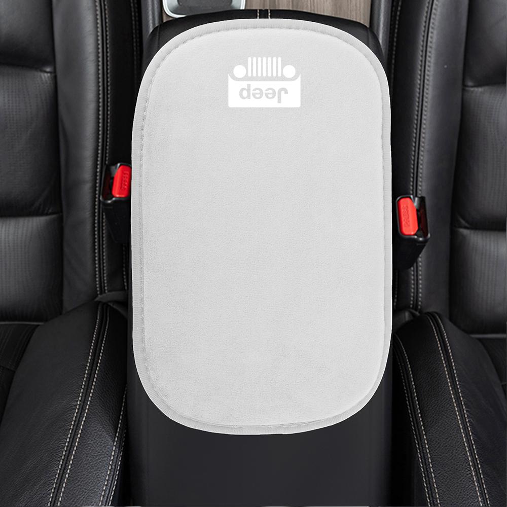 Car Armrest Storage Box Cover Auto Armrest Leather Cushion For Jeep Compass Renegade Wrangler JK Patriot Grand Cherokee Rubicon AKS1