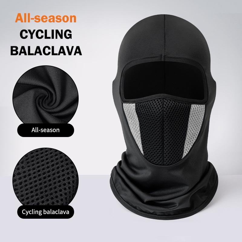 Motorcycle Riding Sunscreen Mask Men'S Breathable Full Face Mask Thin Ice Silk Head Cover Hiking Fishing Ski Face Mask
