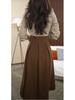 Women's Autumn 2025 Slimming A-Line Fake Two-Piece Dress - Channel Inspired Style