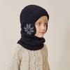 2Pcs/Set Fleece Children Hat Scarf Set Ear Protection Beanie Hat Scarf Neck Warmer  Boys Girls