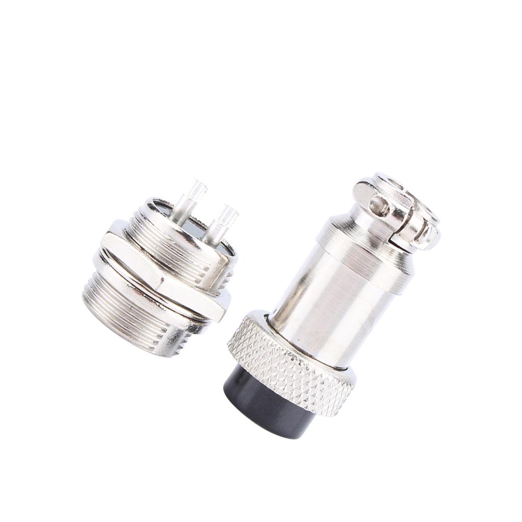 1set GX16 2Pins Screw Type Electrical Aviation Plug Socket Connector New