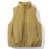 Men 50% White Duck Down Vest, Windproof Stand Collar Gilet With Zip Pockets Warm Sleeveless Outdoor Winter Waistcoat