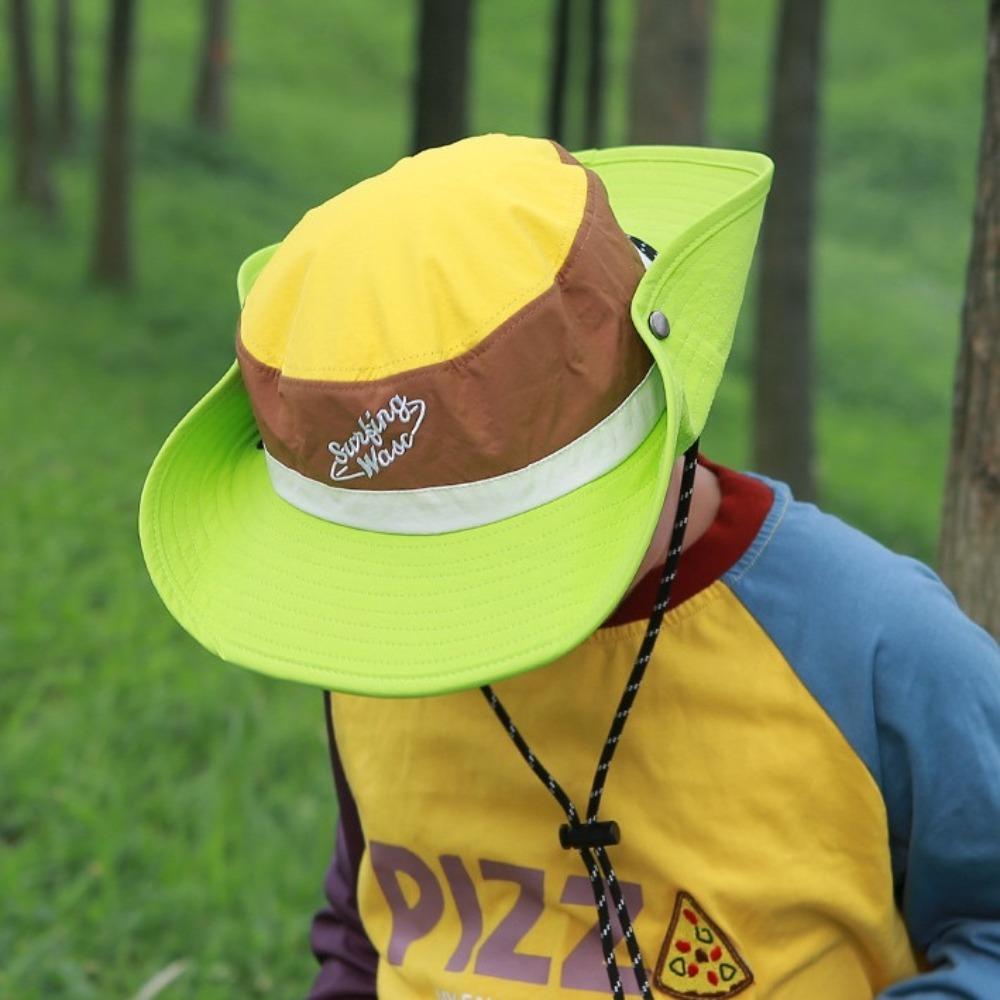 Big Brimmed Denim Bucket Hat Waterproof Panama Hat Fashion Sun Protection Hat  Travel