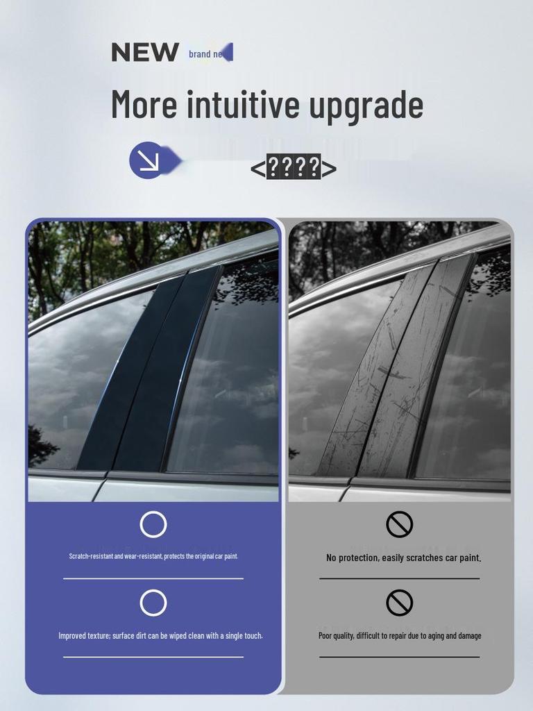 Nissan & Datsun Car Window B-Pillar Protective Film - Fits Qashqai, Teana, X-Trail, Pathfinder, Patrol, Murano