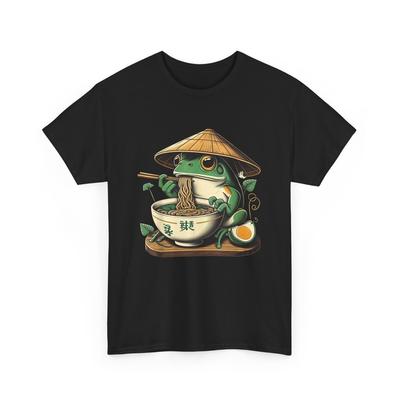 Frog Eating Ramen Kawaii Neko Japanese Noodles Anime Lovers T-Shirt