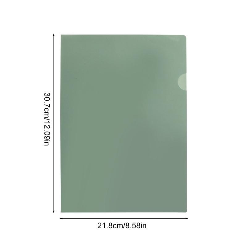 5Pcs 12x8.5Inch Letter Size File Folder Pocket Clear Water Resistant File Paper Sleeve Document Folder Hold 30 Sheets