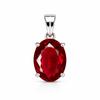 Natural Red Ruby Pendant 13.20 Ct Oval Shape 925 Sterling Silver Gemstone Jewelry Gift