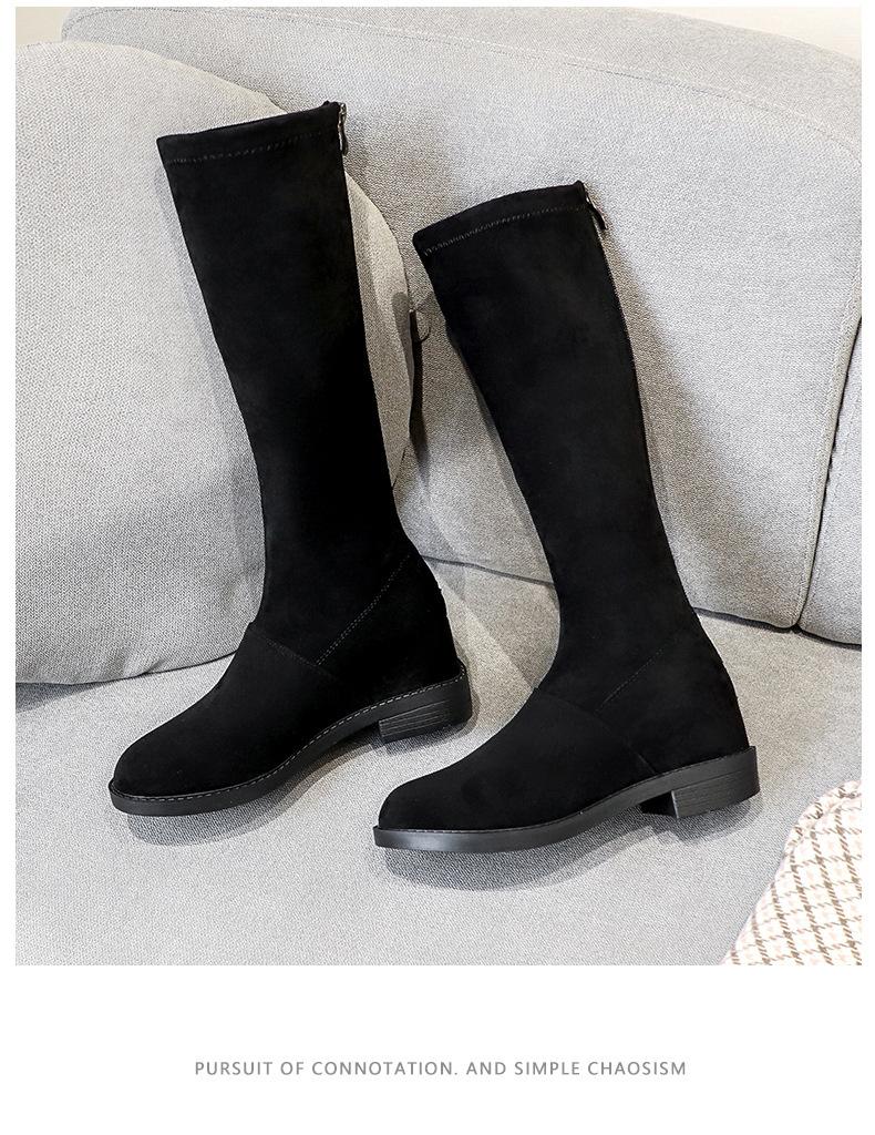 Spot Second Hair~ Long Boots for Women But Over the Knee In the Autumn and Winter of 2025, New Small Inner Height Increase, Zipper Thin Boots