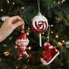 Santa Claus Christmas Elf Pendant Shiny Red Merry Christmas Decor  Holiday Party Decor