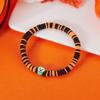 Halloween Skeleton Ghost Pumpkin Pattern Bracelet Ladies Soft Clay Pottery Beaded Bracelet Party Halloween Jewelry Gift